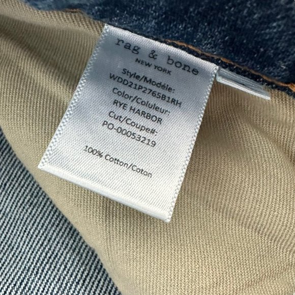 Rag and Bone Maya High Rise Crop Flare Size 27 Women's Denim Wash Jeans EUC - Picture 9 of 9